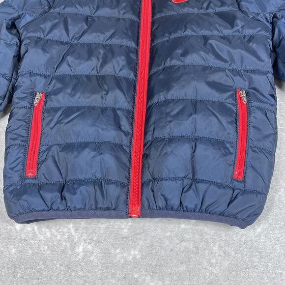 Nike Jacket Little Boys Size 3T 2-3Yrs Blue Red Puffer Zip Hooded Jacket Coat - Picture 5 of 10